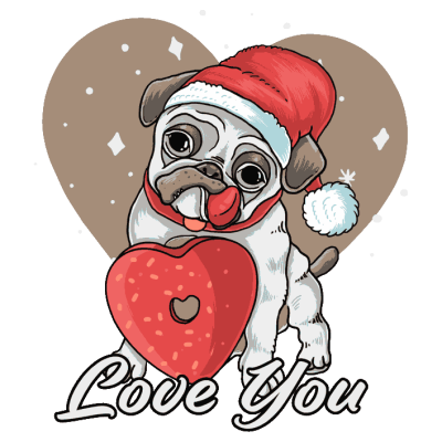 Pug enamorado